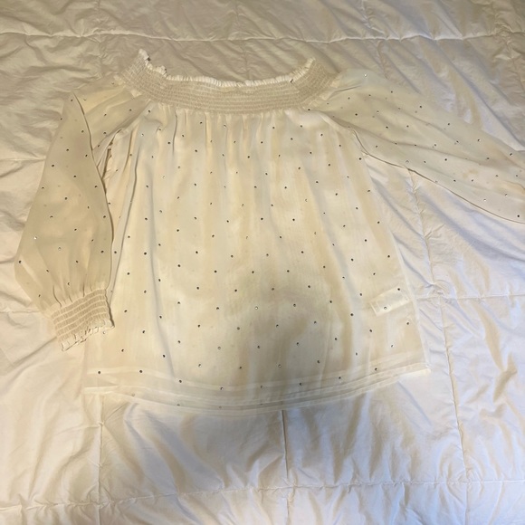 Michael Kors blouse with gold dots size small - Picture 4 of 5